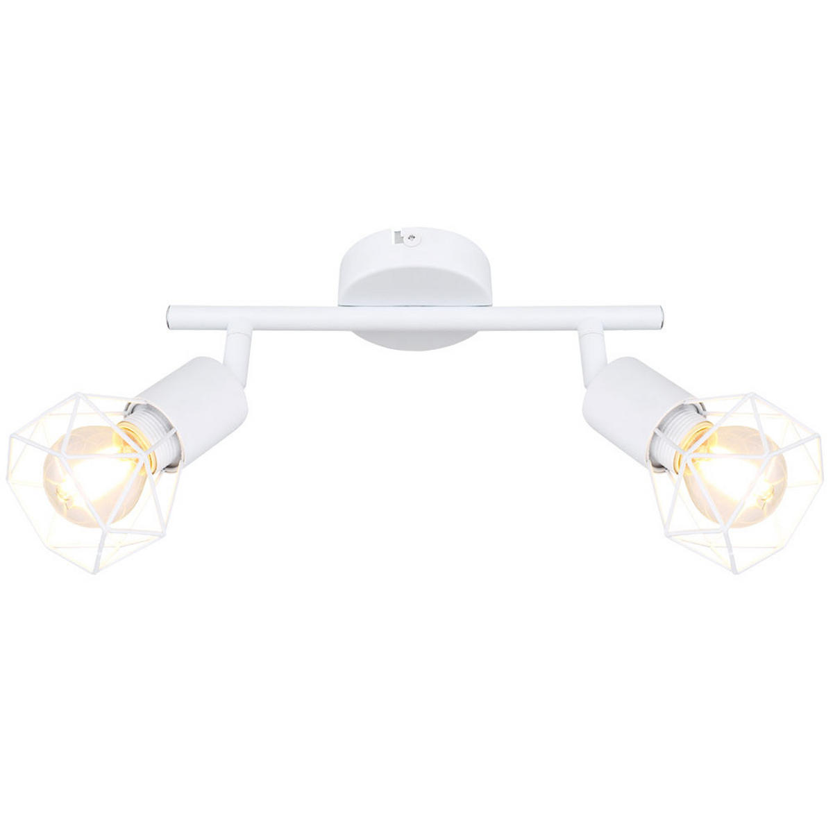 DECKENLEUCHTE Metall Weiß Gitteroptik - Weiß, Metall (22/8/18cm) - Globo Lighting