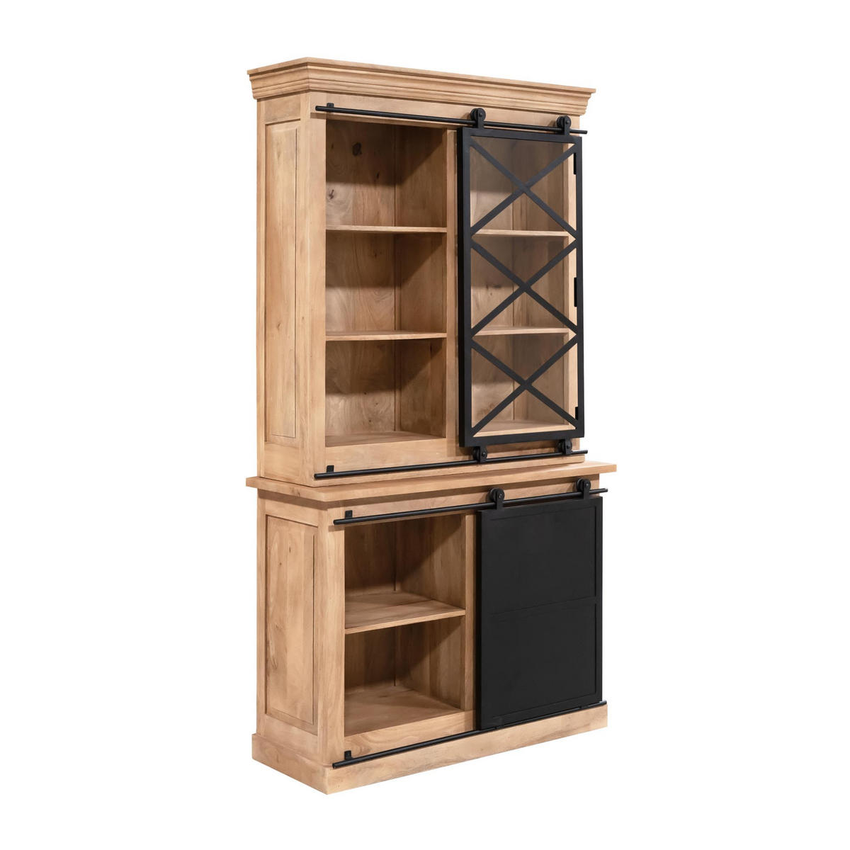VITRINE Fresno Braun 45/120/220 cm - Braun, Holz (120/220/45cm) - Starfurn