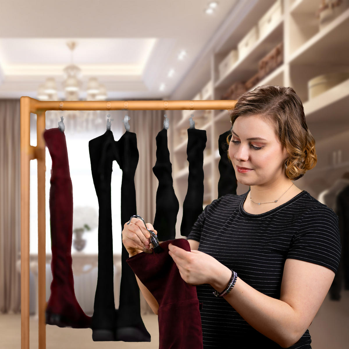 20XKLIPY na obuv - strieborná, kov/plast (5/10.5/2cm) - Relaxdays