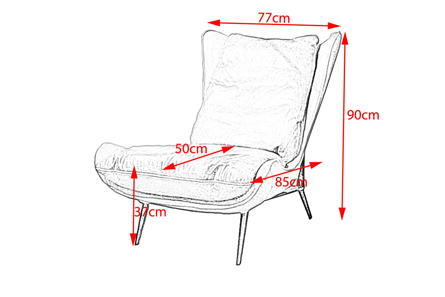 SESSEL ERIO Braun Leder - Dunkelbraun/Schwarz, Leder (77/90/85cm) - KAWOLA