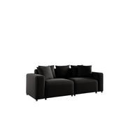 SOFA Megan 2-sitzer In Salvador - Schwarz, Holzwerkstoff/Textil (236/75/98cm) - Fun Möbel