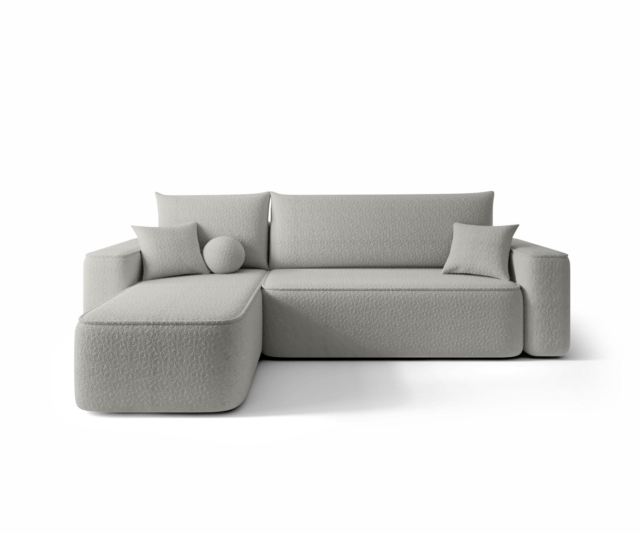 ECKSOFA mit Schlaffunktion SENNO Quelle 83 Links - Grau, Textil (250/150cm) - Bedante