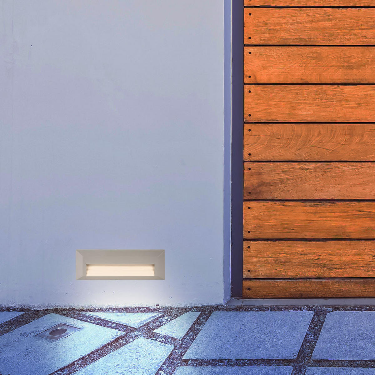 LED AUSSENLEUCHTE Hauswand Grau rechteckig - Grau, Kunststoff (23/2.8/8cm)