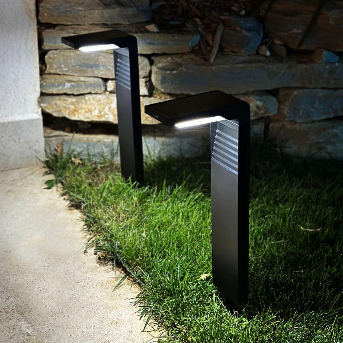SOLARLEUCHTEN 4er-set OSTRY schwarz - Schwarz, Kunststoff (16/9/41cm) - Lumisky