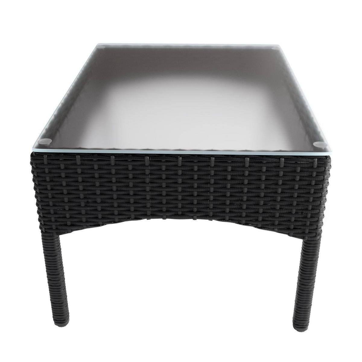 GARTENSET Fort Myers schwarz / dunkelgrau inkl. Abdeckung - Dunkelgrau/Schwarz, Kunststoff/Metall - Juskys