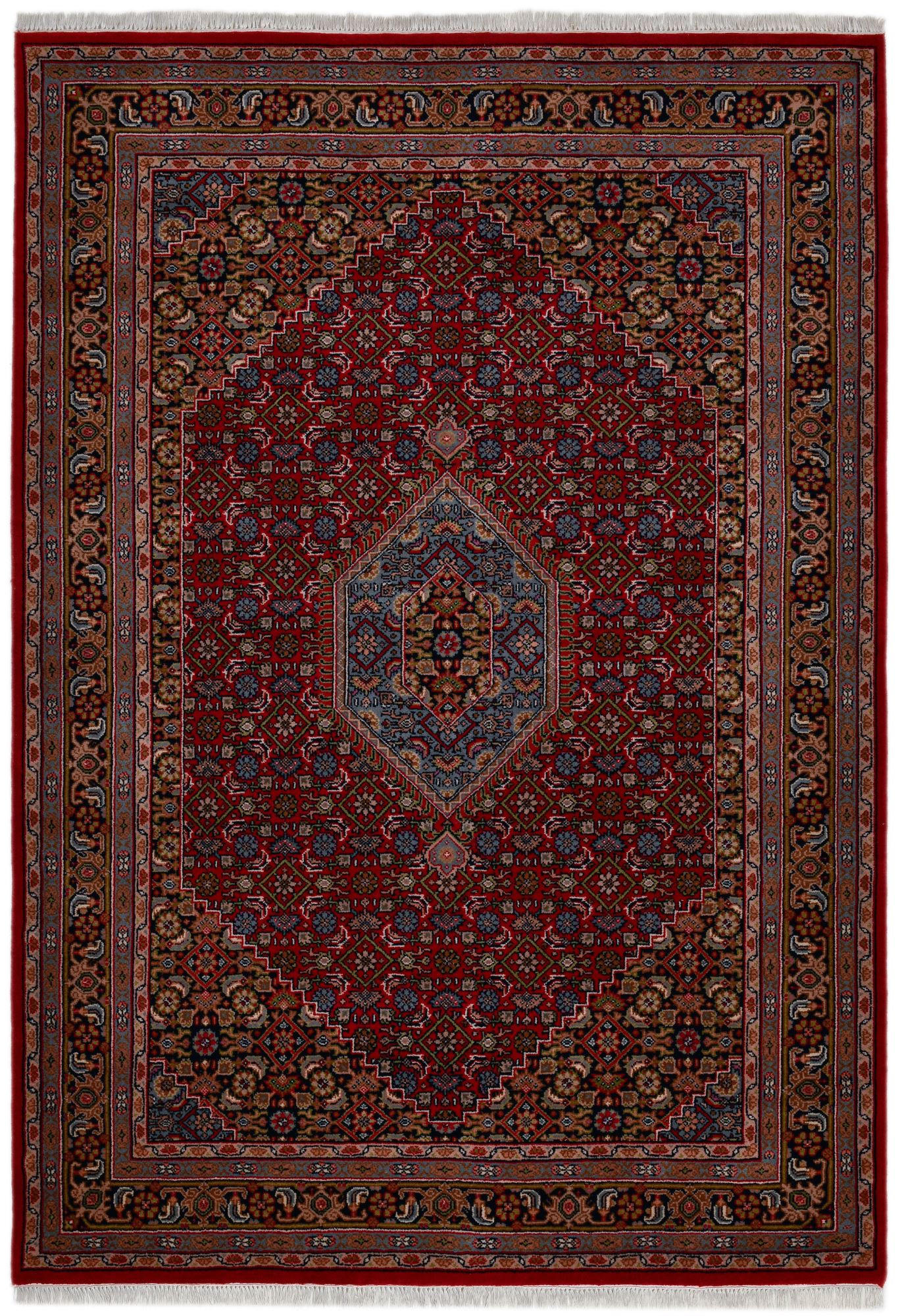 ORIENTTEPPICH Indo Bidjar, klassisch, strapazierfähig 120x180 cm - Rot, Textil (120/180cm) - Rug and Roll