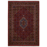ORIENTTEPPICH Indo Bidjar, klassisch, strapazierfähig 120x180 cm - Rot, Textil (120/180cm) - Rug and Roll