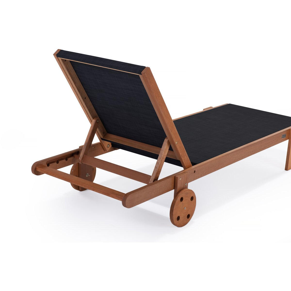 SONNENLIEGE - "Saigon" - Maple - Schwarz - Grau, Metall (71/35/193cm) - Habitat Garten