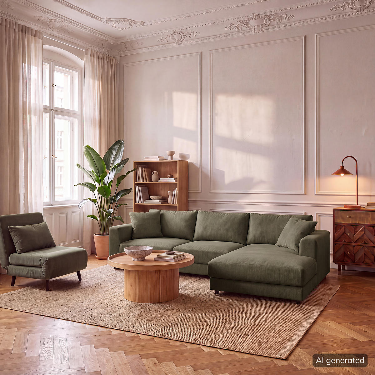 ECKSOFA mit Longchair - Schwarz/Grau, Holz/Kunststoff (286/183cm) - home24