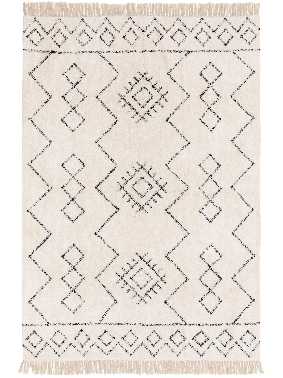 BAUMWOLLTEPPICH waschbar Naomi Cream 160x230 cm - Creme, Textil (160/230cm) - benuta Nest