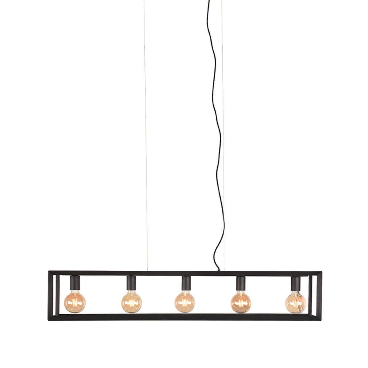 PENDELLEUCHTE Tetto Schwarz 20/120/141 cm - Schwarz, Metall (20/120/141cm) - LABEL51