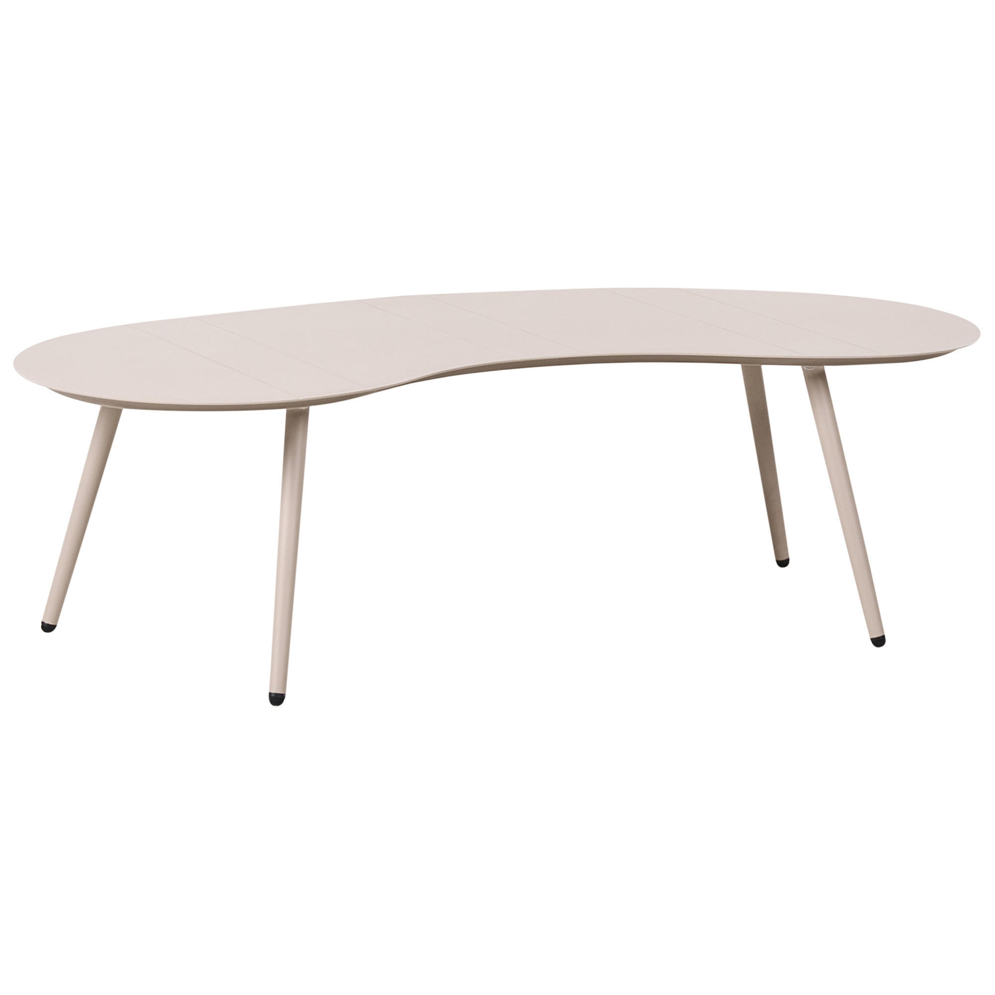 COUCHTISCH outdoor 65/130 cm Metall Beige Parori - Beige, Metall (65/130/81cm) - Beliani