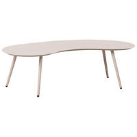 COUCHTISCH outdoor 65/130 cm Metall Beige Parori - Beige, Metall (65/130/81cm) - Beliani