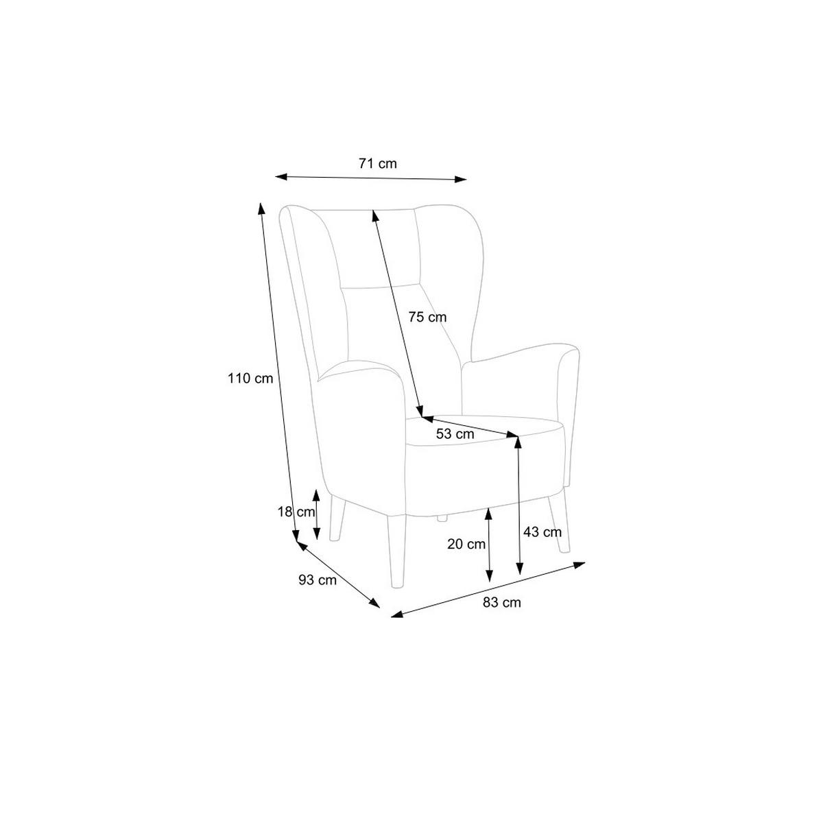 SESSEL RYZE, Polstersessel Klassisch Loungesessel, Velours-Stoff Rosa - Rosa, Holz/Holzwerkstoff (71/110/93cm) - MASSENO