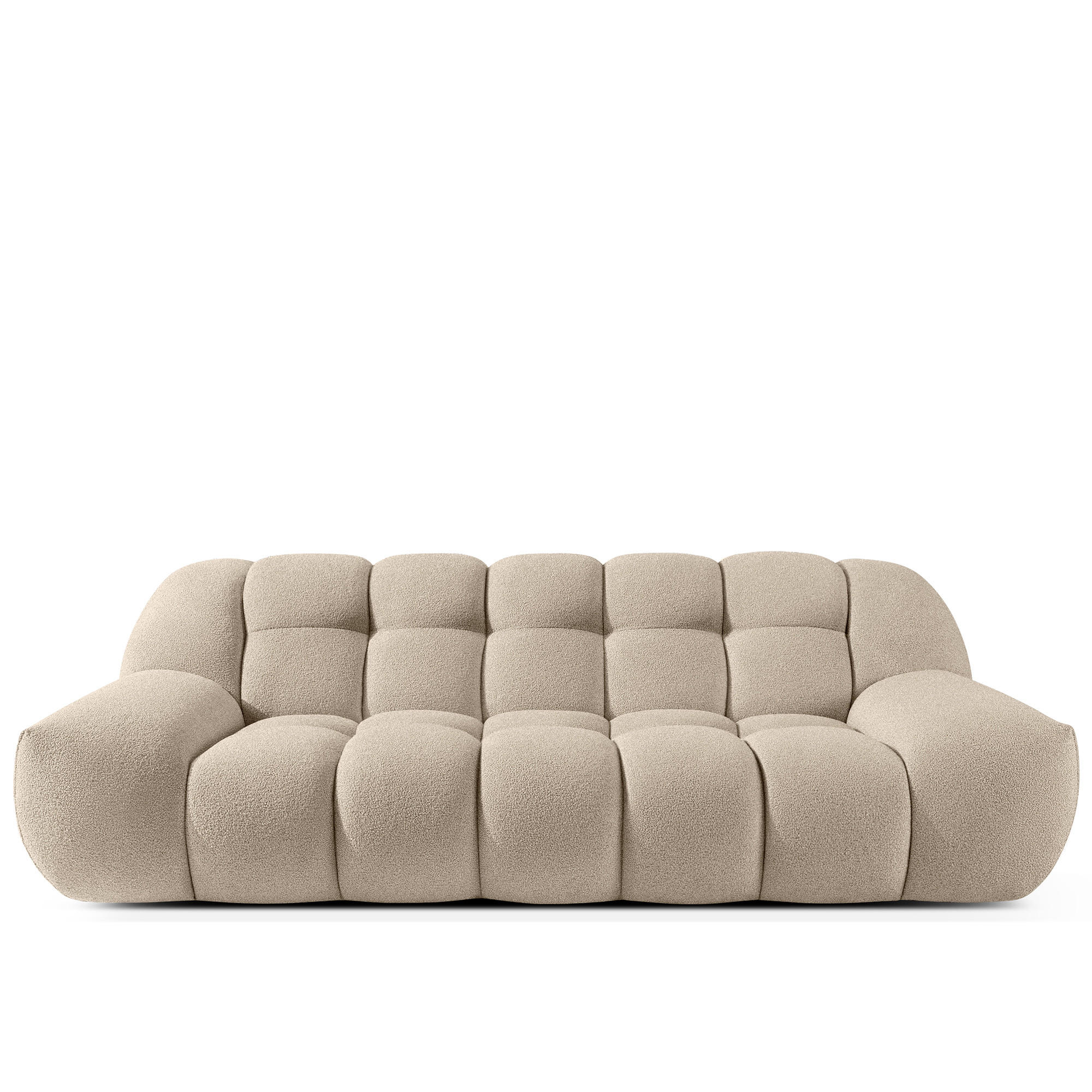 EINZELSOFA VENA Bouclé, Beige - Beige, Holz/Textil (225/72/105cm) - KONSIMO®