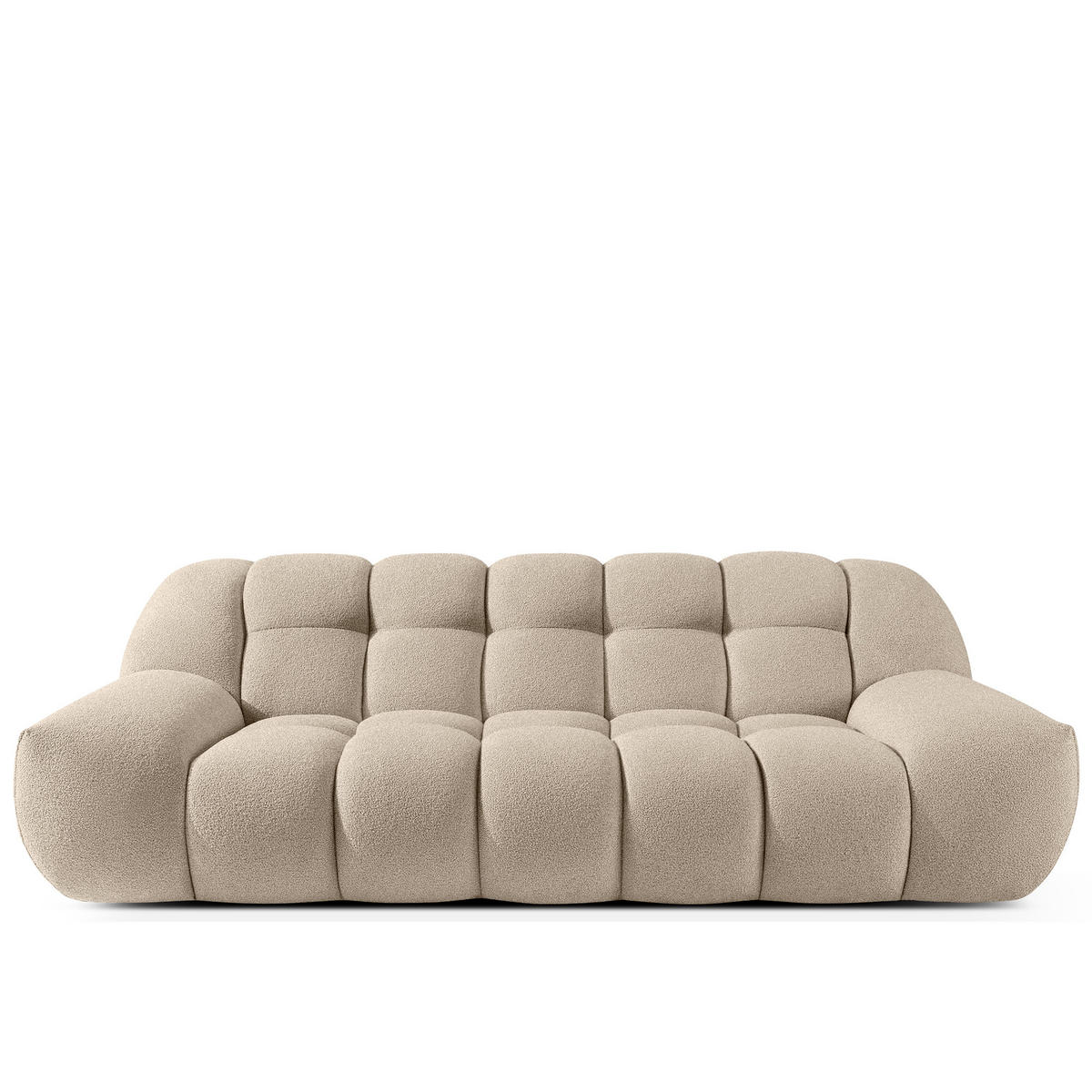 EINZELSOFA VENA Bouclé, Beige - Beige, Holz/Textil (225/72/105cm) - KONSIMO®