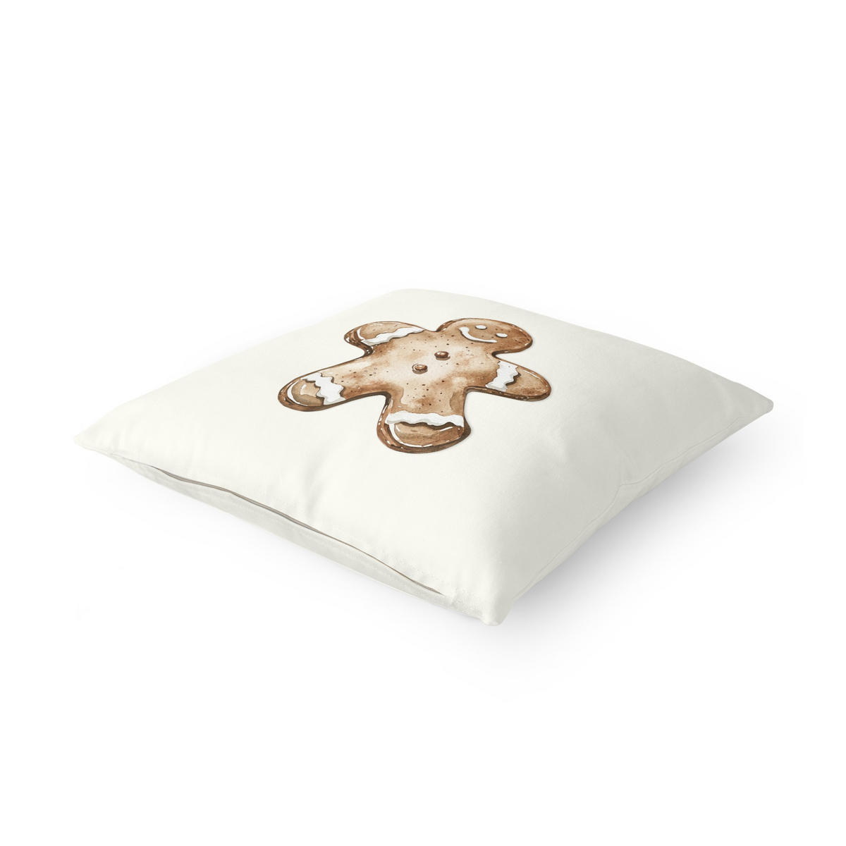 DEKOKISSEN Lebkuchenmännchen 50/50 cm - Braun, Textil (50/50/10cm) - Bilderwelten