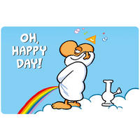 BRETTCHEN Ralph Ruthe Oh, happy Day! Blau/Weiß 14,5 x 23,5 cm - Multicolor, Kunststoff (14.5/23.5cm) - United Labels