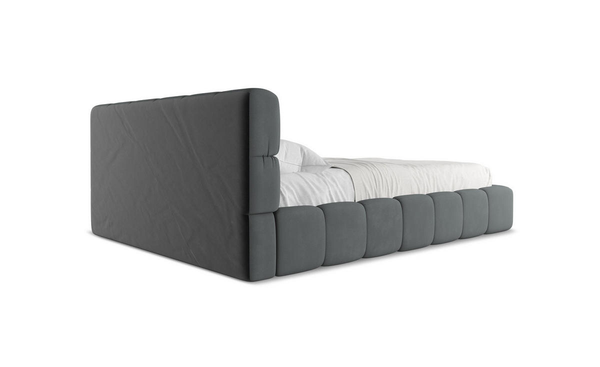 POLSTERBETT mit Bettkasten und Lattenrost 180x228 Blau - Blau/Blaugrau, Kunststoff/Textil (160/200cm) - Makamii