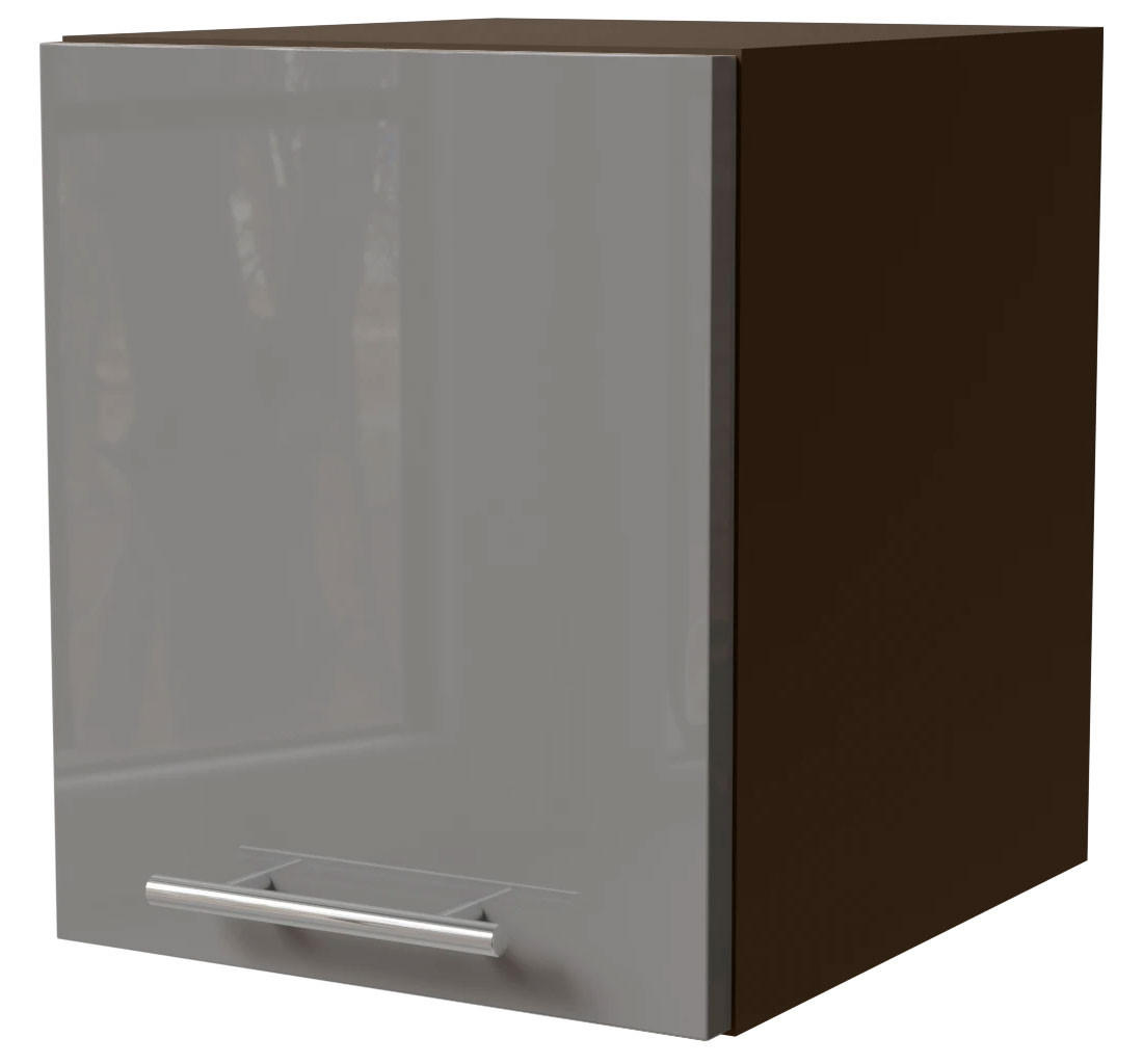 KLAPPHÄNGESCHRANK Essen W4B/30 Grau Hochglanz / Lava Matt 30 / 32,5 / 36cm - Dunkelgrau/Grau, Holz/Holzwerkstoff (30/32.5/36cm) - Feldmann-Wohnen