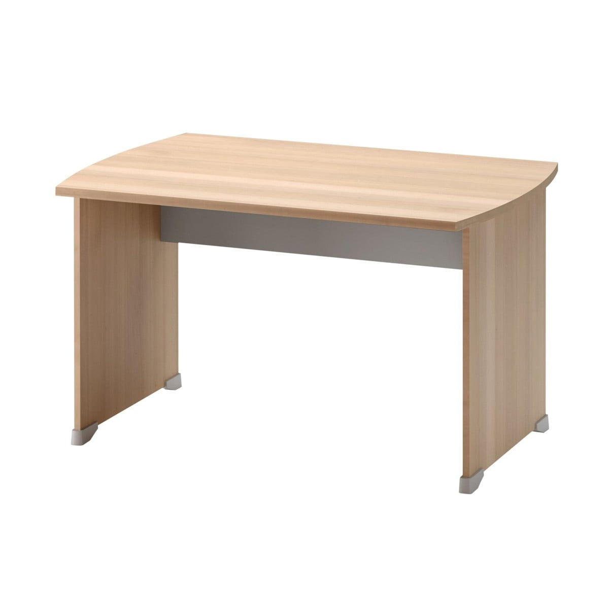 SCHREIBTISCH mit Gleitern L120 cm - Französische Herstellung - Apfelbaumfarben, Holzwerkstoff (120/80/74cm) - Calicosy