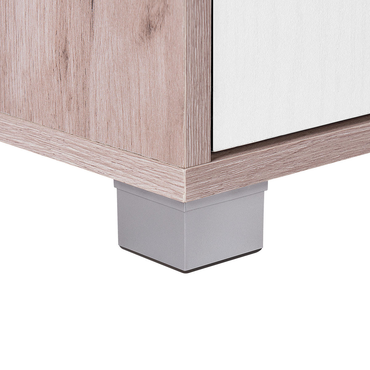 TV-MÖBEL Helleres Braun, Weiß LINCOLN 41/180/41 cm - Hellbraun, Holzwerkstoff (180/41/41cm) - Beliani