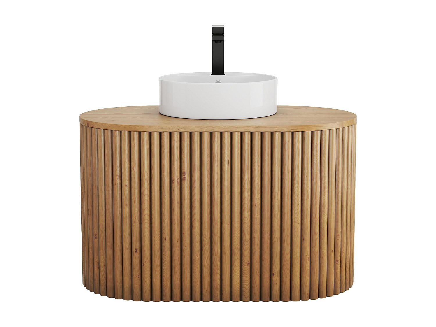 EINZELWASCHTISCH - 90 cm x 50 cm - Holz, Platte - Naturfarben Hell - TOWARI - Naturfarben, Holz (90/56/50cm) - Vente-Unique