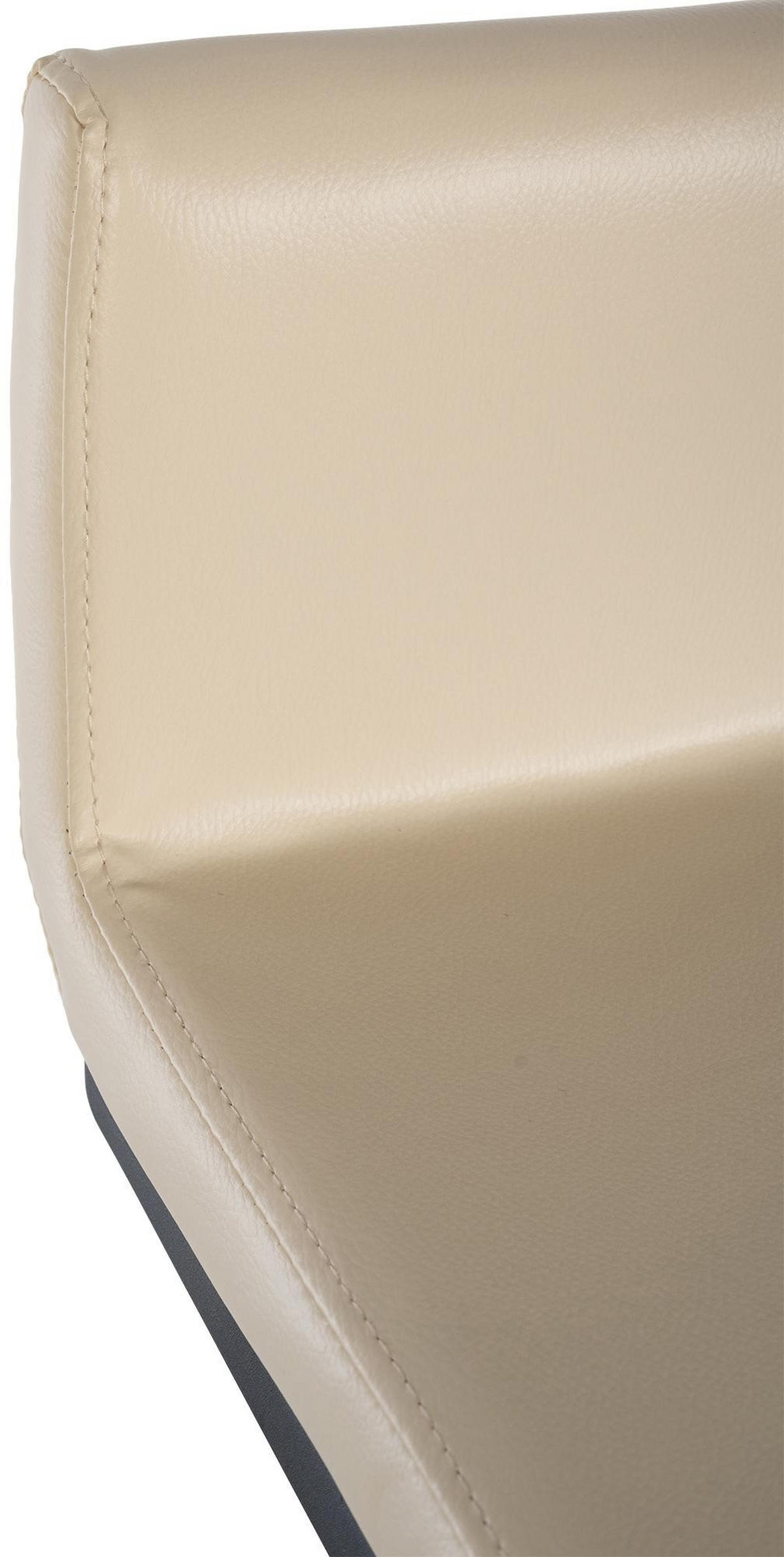BARHOCKER Newport 96x40x50 cm Schwarz - Creme, Metall (40/96/50cm) - furnicato