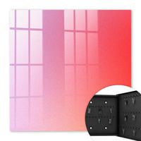 SCHLÜSSELBOX Schwarz 30x30 cm- Türöffnung nach rechts - Bunter Nebel - Pink, Metall (30/30/5cm) - TULUP
