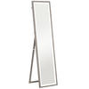 GANZKÖRPERSPIEGEL 40 x 160 cm Standspiegel mit LED-Lichte, 3 Lichtfarben, Grau - Grau, Glas (5/160/40cm) - HOMCOM