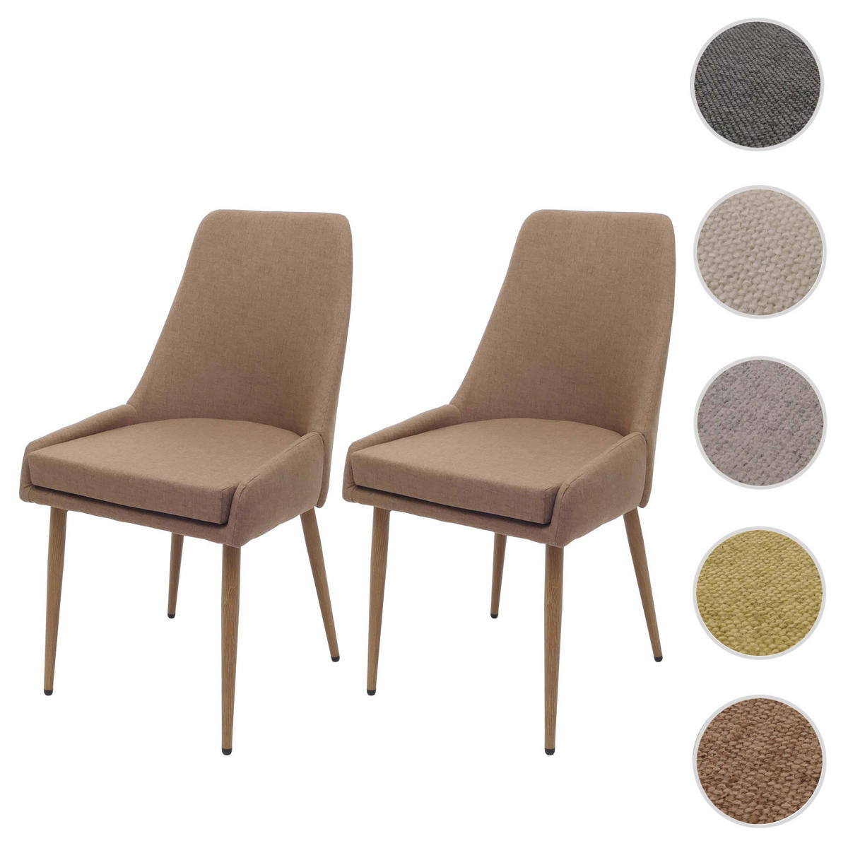 ESSZIMMERSTUHL Braun 2er-Set - Braun, Textil (50/92/60cm) - MCW