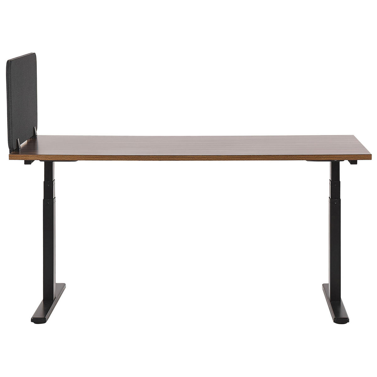 SCHREIBTISCHTRENNWAND 80 x 40 cm Dunkelgrau Wally - Dunkelgrau, Textil (80/40/2cm) - Beliani