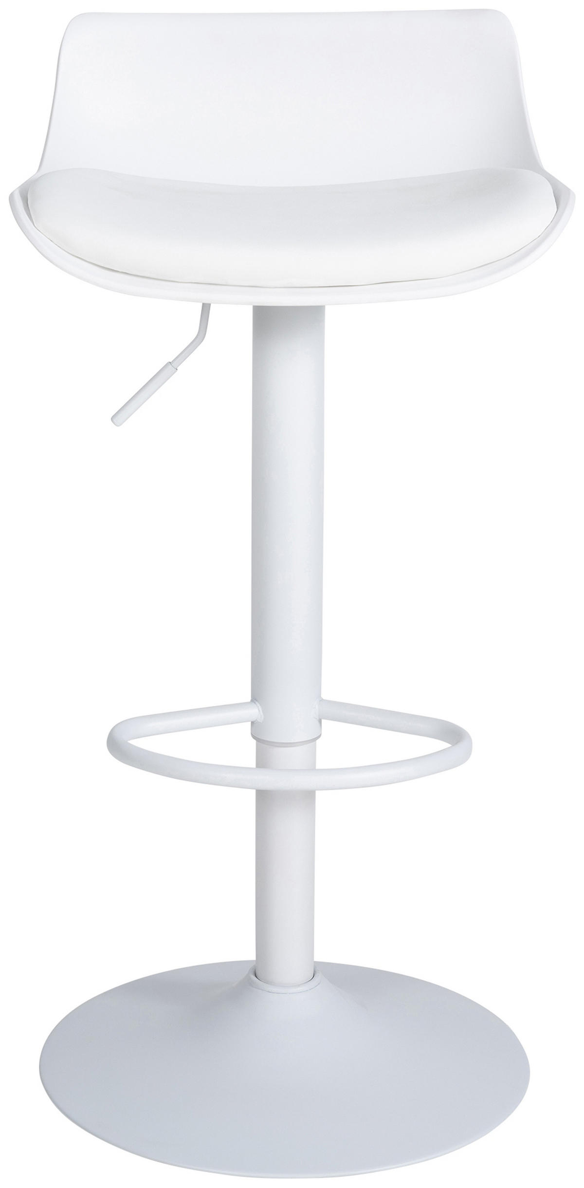 BARHOCKER Averna Kunstleder weiß - Weiß, Kunststoff/Metall (43/94/44cm) - TPFLiving