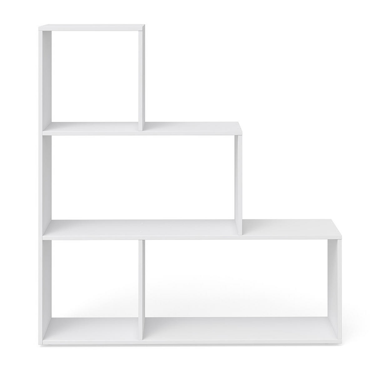 TREPPENREGAL Weiß 116.8 x 123.2 cm - Weiß, Holzwerkstoff (116.8/123.2/29cm) - Vicco