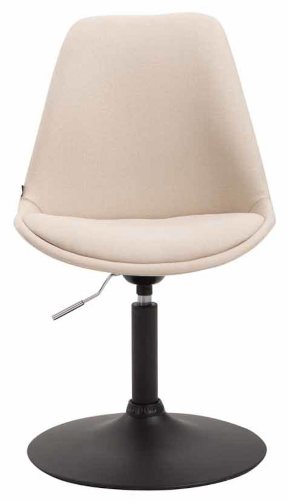 STUHL 4er Set Stoff creme - Creme/Schwarz, Textil/Metall (48/76/57cm) - CLP
