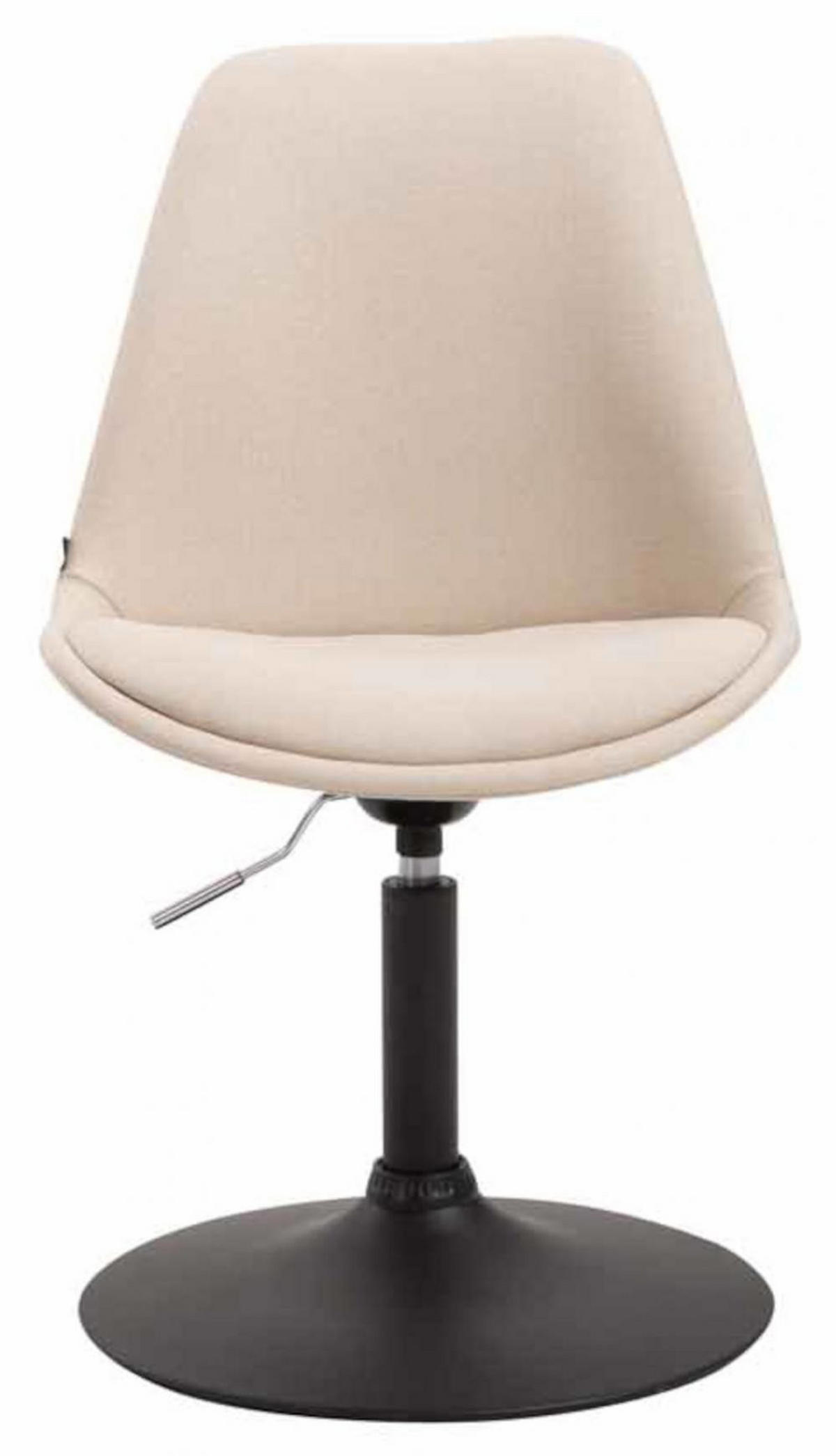 STUHL 4er Set Stoff creme - Creme/Schwarz, Textil/Metall (48/76/57cm) - CLP