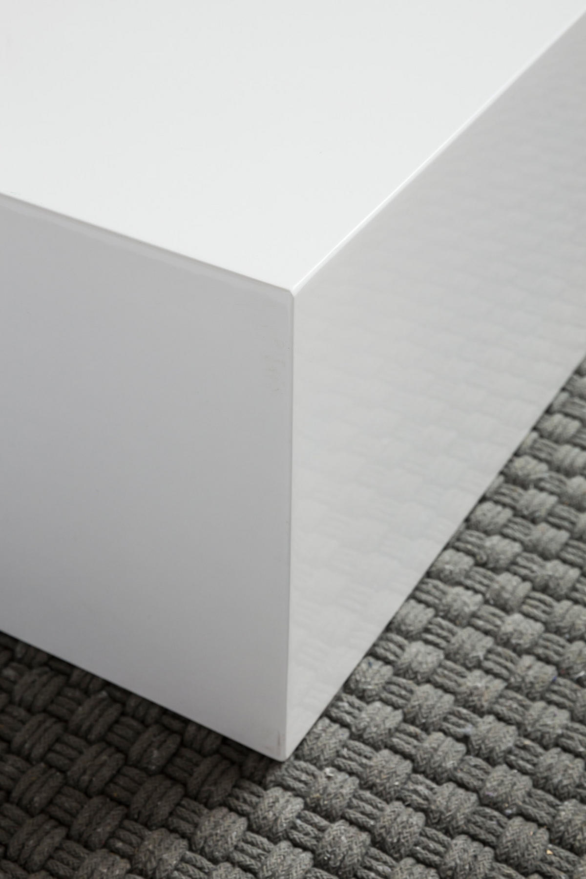 COUCHTISCH Weiß Hochglanz Quadratisch 60x60x30cm MDF Würfelform - Weiß, Holzwerkstoff (60/60/30cm) - KADIMA DESIGN