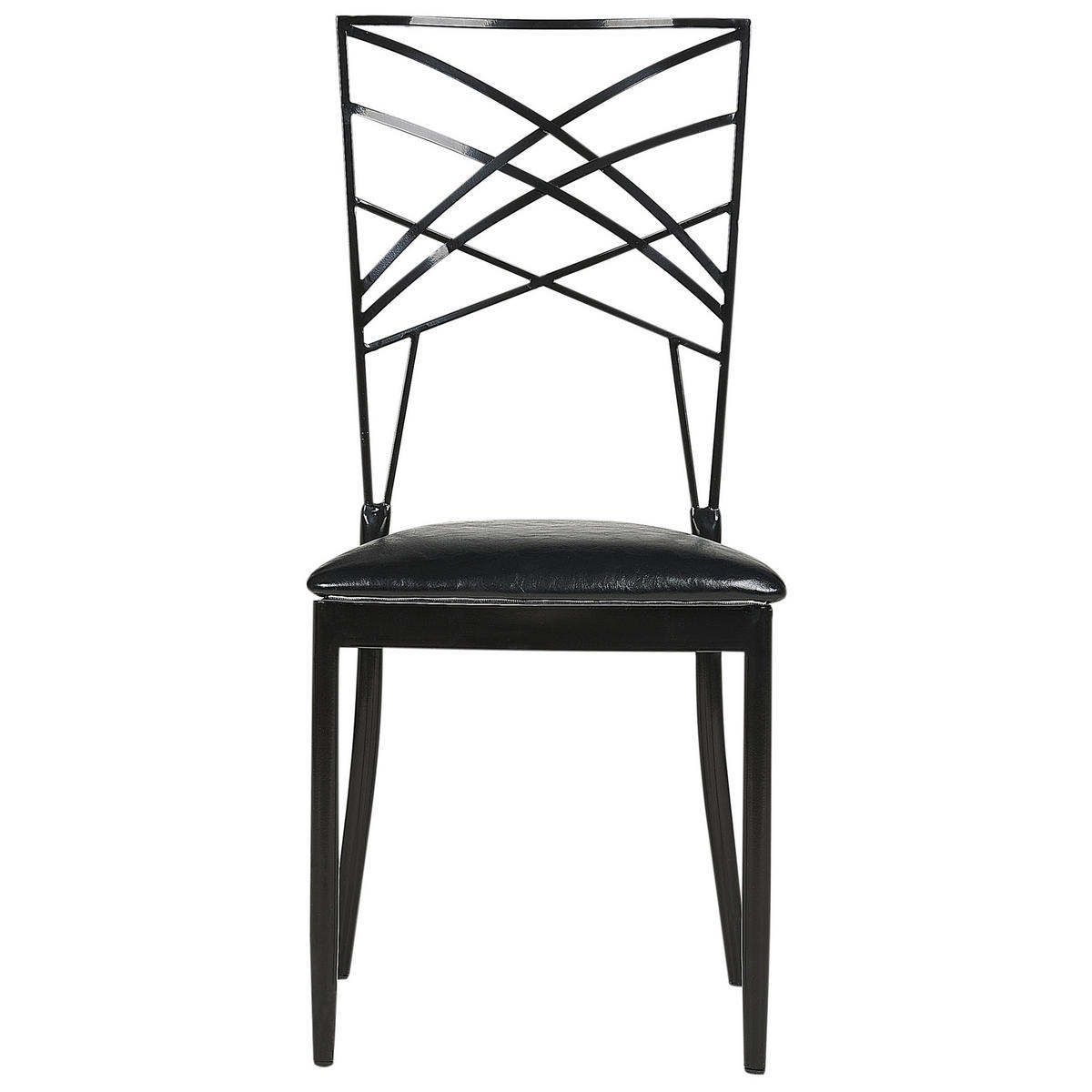 BANKETTSTUHL 2er-Set Schwarz Girard - Schwarz, Metall (41/91/42cm) - Beliani