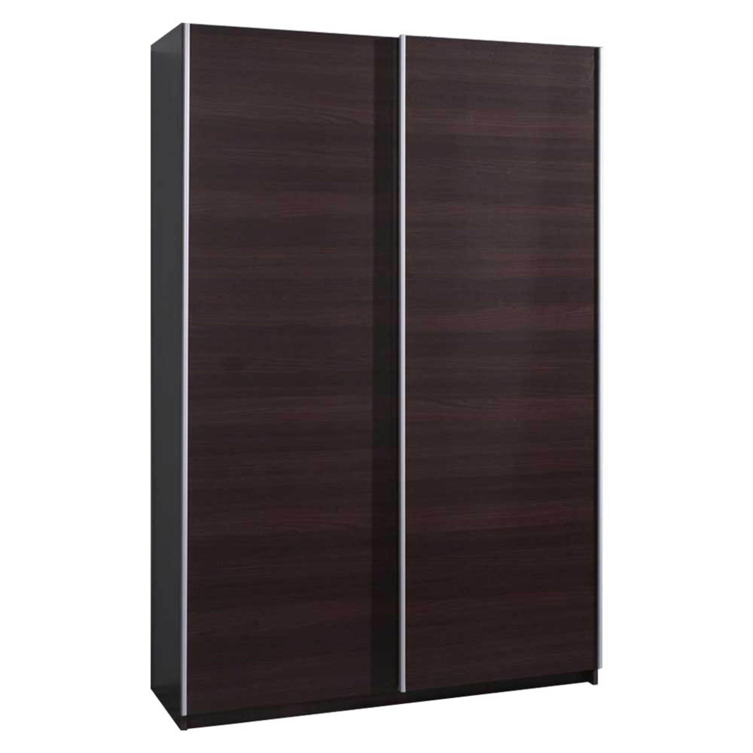 SCHIEBETÜRENSCHRANK - Kleiderschrank Madison - Kastanie Wenge - Wengefarben, Holzwerkstoff (135/211/50cm) - Möblo