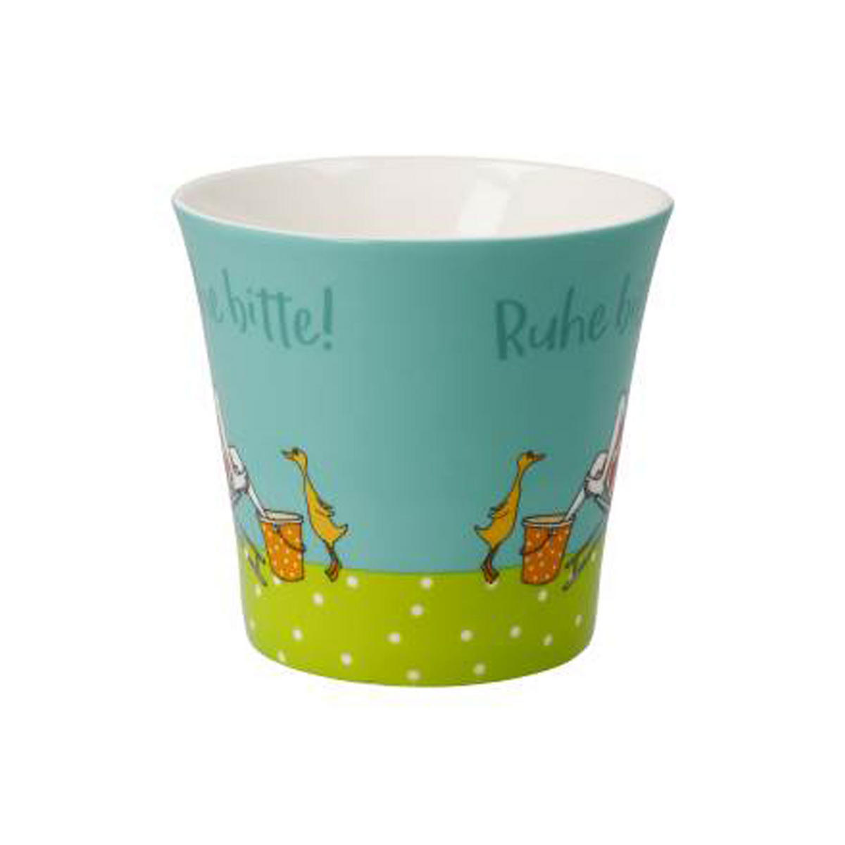 TEETASSE Freundlieb - Ruhe Bitte!, Fine Bone China - Multicolor, Keramik (0.35L) - Goebel
