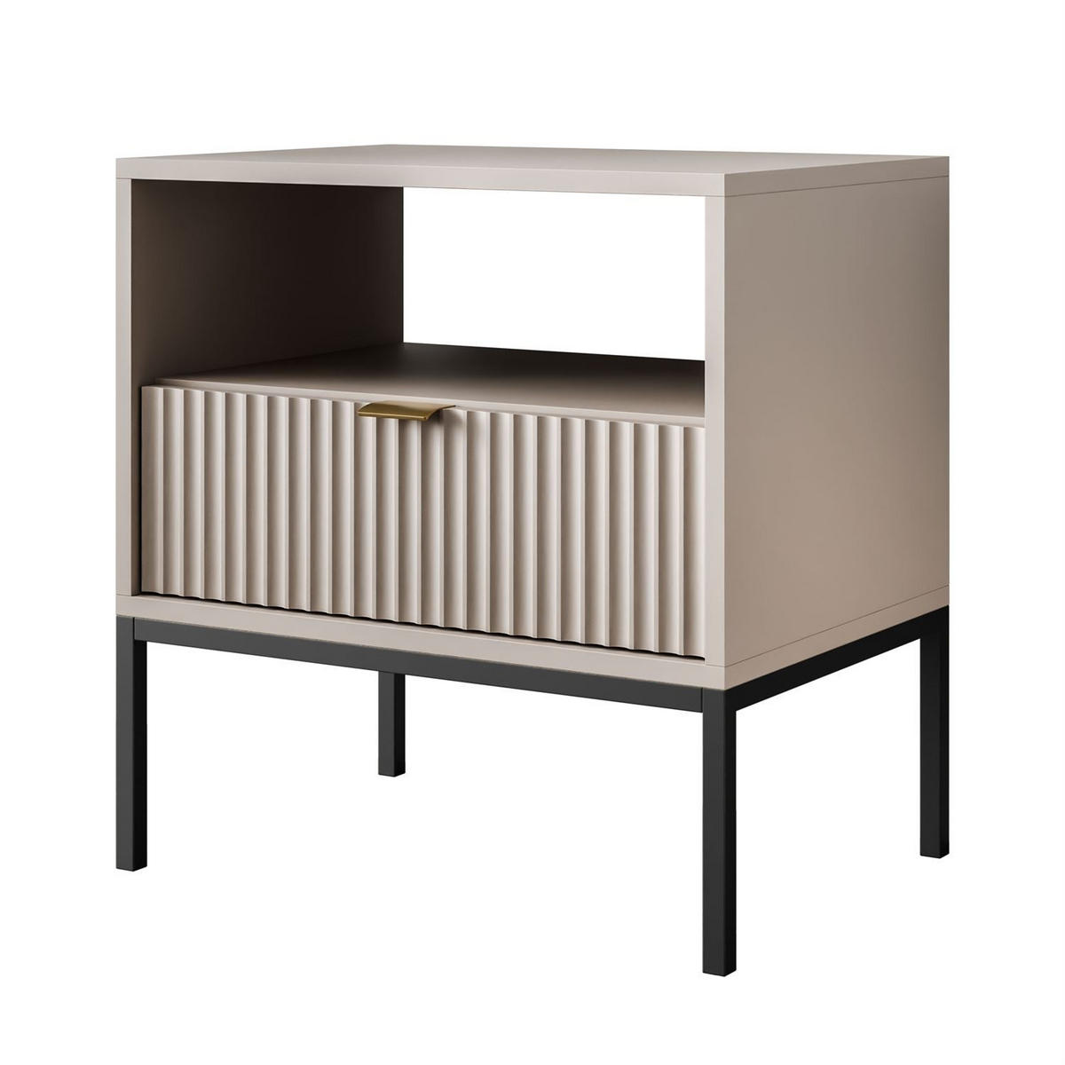 NACHTTISCH CORTADO S54 KASCHMIR - Beige, Holzwerkstoff (54/56/39cm) - Lookway