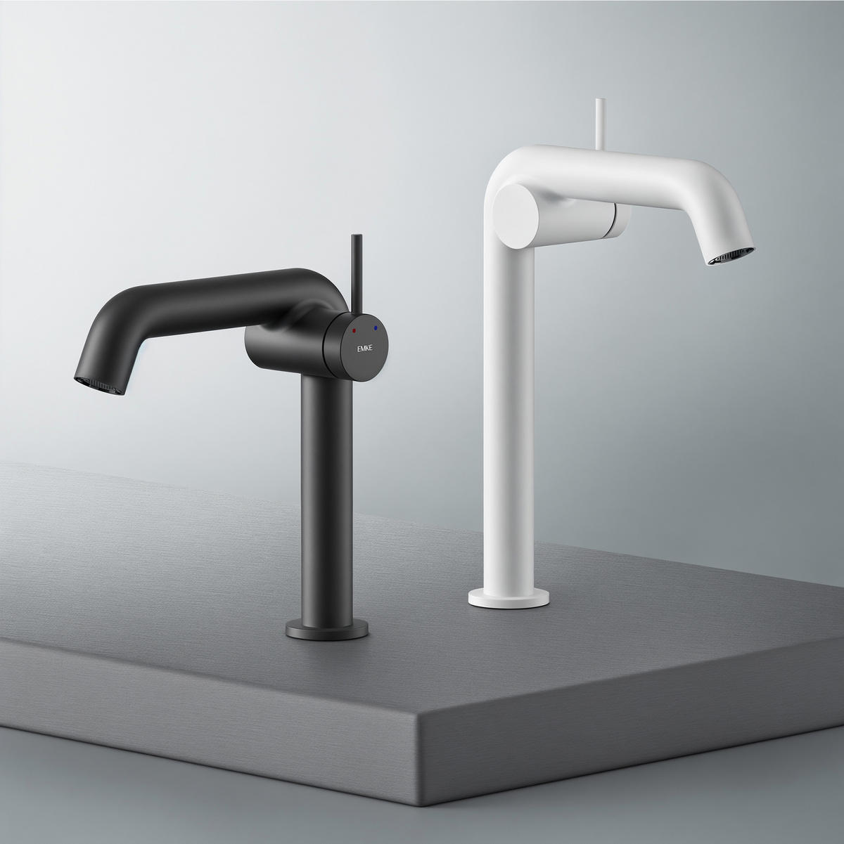 WASCHTISCHARMATUR Ventilkernzertifizierung Weiß Matt 15cm - Weiß, Metall (20/7.6/22.2cm) - EMKE