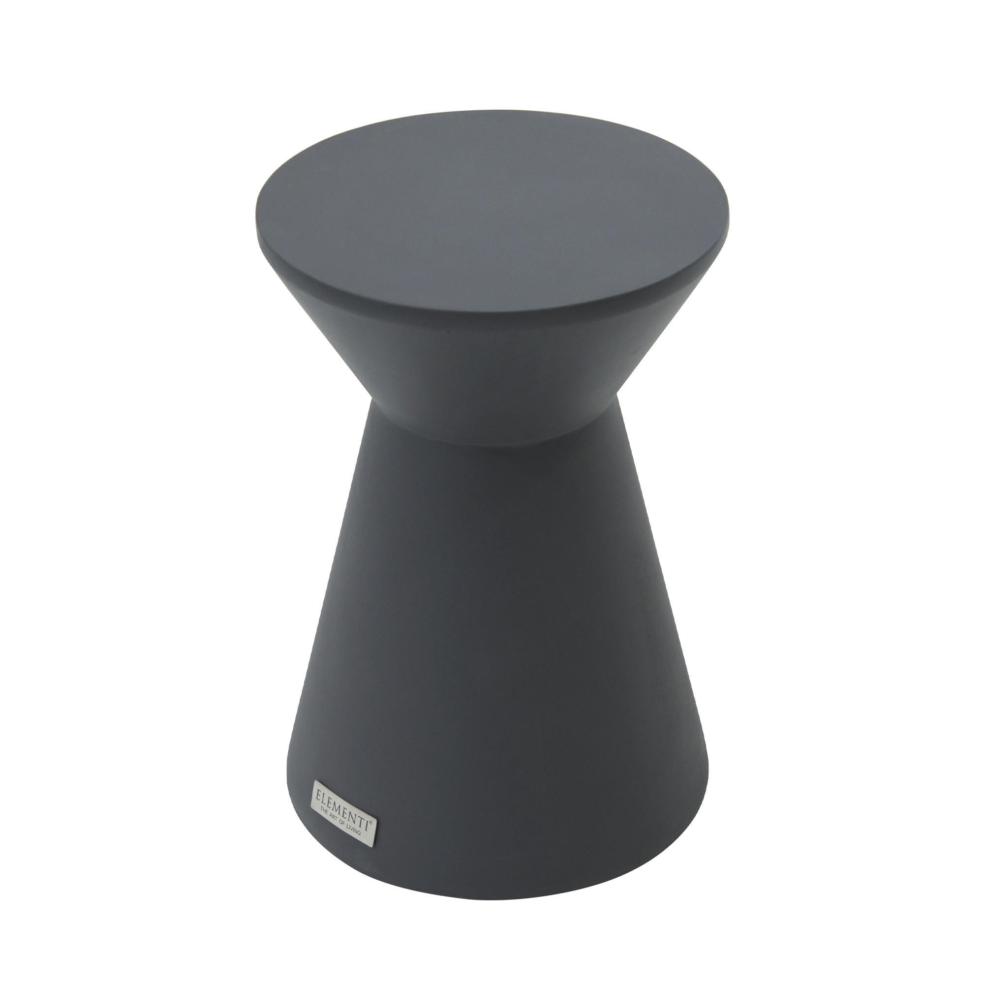 BEISTELLTISCH ROME rund Klein Betonoptik 35 x 35 x 50 cm - Schwarz, Naturmaterialien (35/35/52cm) - Elementi