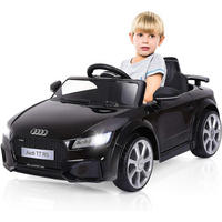 KINDERAUTO Audi 12V Schwarz - Schwarz, Kunststoff (63.5/45.5/104cm) - COSTWAY