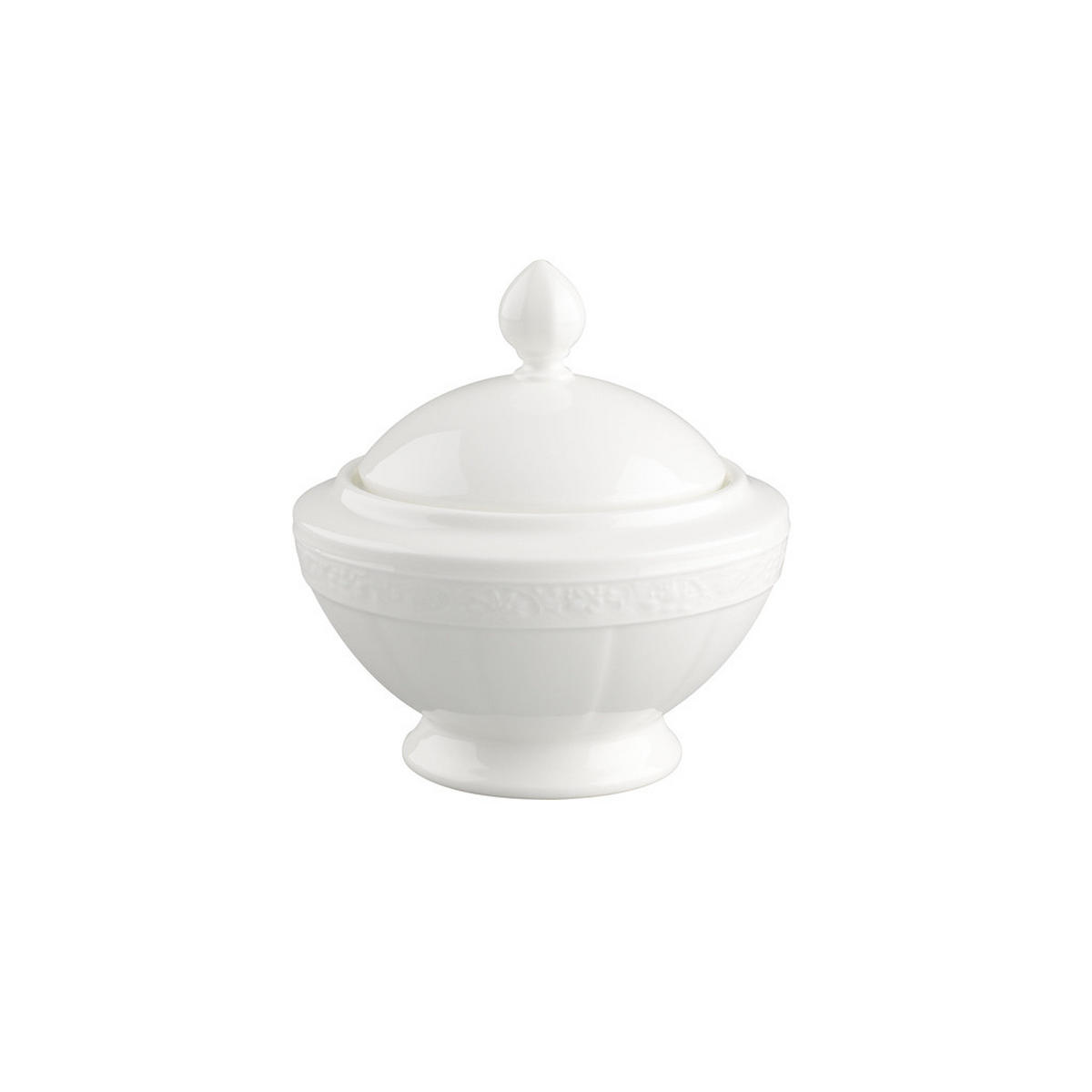ZUCKERDOSE White Pearl weiß ø 11,7 cm - Weiß, Keramik (11.7/12cm) - Villeroy & Boch