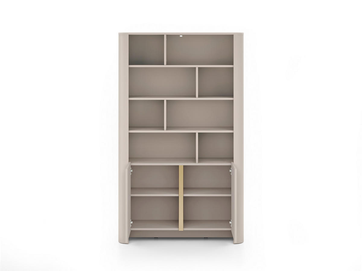 BÜCHERREGAL, Kaschmir, 103 x 39 x 170 cm | Modernes Möbel mit abgerundeten Kanten - Beige, Holzwerkstoff (103/170/39cm) - 3XE LIVING
