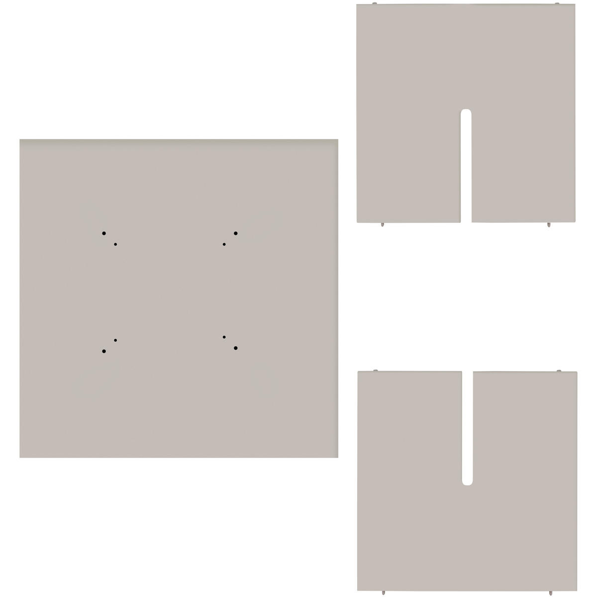 ESSTISCH Quadratischer mit laminiertem , 100/100 cm, Taupe - Beige, Holzwerkstoff (100/100/75cm) - RNT By Really Nice Things