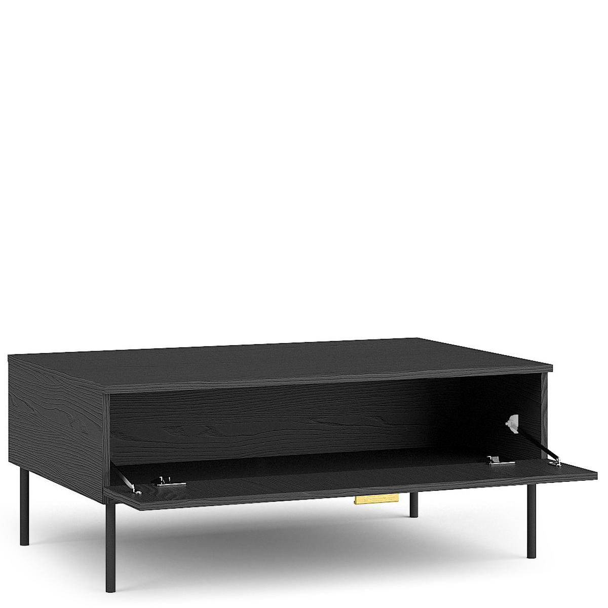 COUCHTISCH VIDIS Kaffeetisch - Schwarz, Holzwerkstoff (66/100/42cm) - KONSIMO®