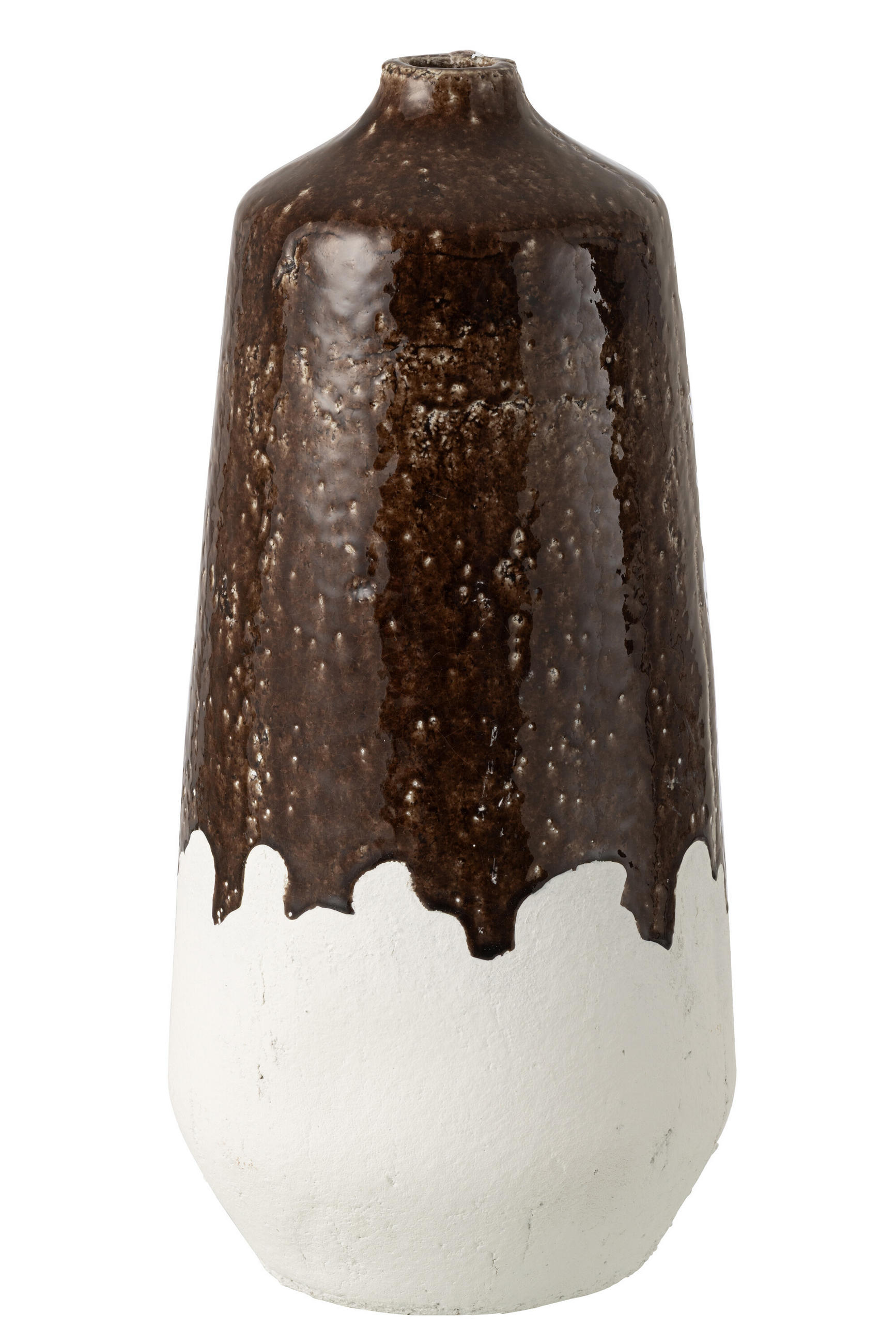 VASE 2 TEILE Weiß - Weiß, Keramik (56cm) - J-Line