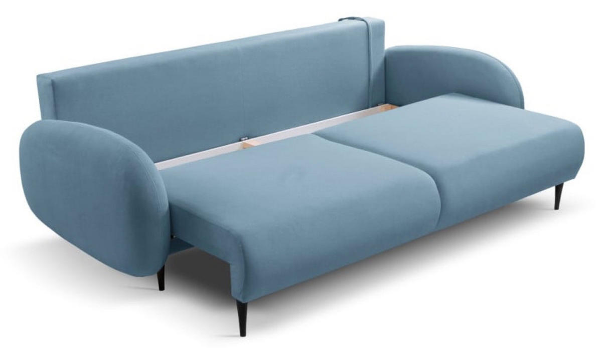 SOFA Blau SOFTI Mit Schlaffunktion - Blau, Textil (232/95/109cm) - Sepro Meble